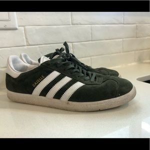 Size 10 adidas Gazelle green shoes